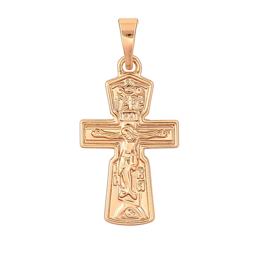 Кулон Xuping цвет Позолота 18K "Крест с Распятием" для цепочки до 5мм фото №1 Кулон Xuping цвет Позолота 18K "Крест с Распятием" для цепочки до 5мм фото №1