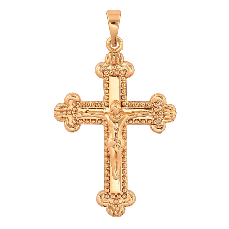 Кулон Xuping цвет Позолота 18K "Крест с Распятием" для цепочки до 5мм фото №5