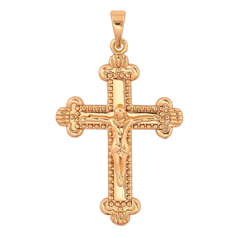 Кулон Xuping колір Позолота 18K "Хрест з Розп'яттям" для ланцюжка до 5мм фото №3