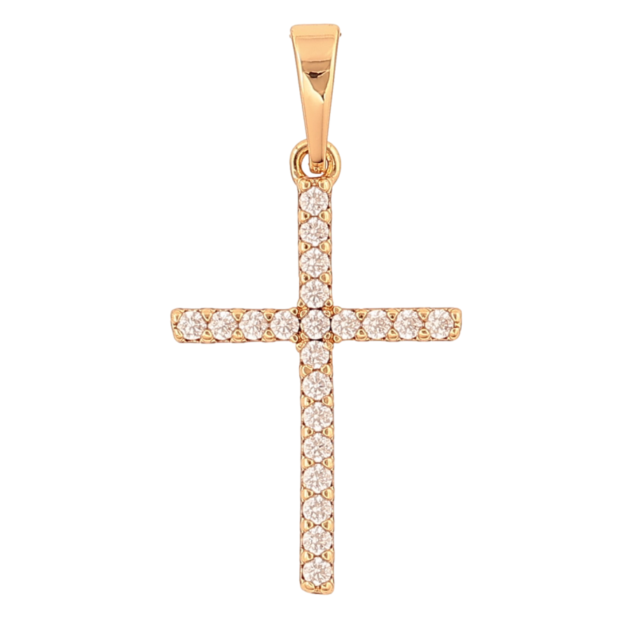 Кулон Xuping цвет Позолота 18K "Крест с кристаллами" для цепочки до 6мм фото №1 Кулон Xuping цвет Позолота 18K "Крест с кристаллами" для цепочки до 6мм фото №1