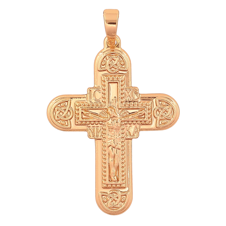 Кулон Xuping цвет Позолота 18K "Крест с Распятием" для цепочки до 5мм фото №20