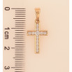 Кулон Xuping колір Позолота 18K "Хрест з кристалами" для ланцюжка до 5мм фото №2 Кулон Xuping колір Позолота 18K "Хрест з кристалами" для ланцюжка до 5мм фото №2