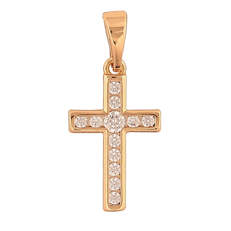 Кулон Xuping колір Позолота 18K "Хрест з кристалами" для ланцюжка до 5мм фото №15
