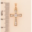 Кулон Xuping цвет Позолота 18K "Крест с кристаллами" для цепочки до 5мм фото №2