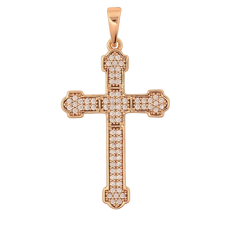 Кулон Xuping колір Позолота 18K "Хрест з кристалами" для ланцюжка до 6мм фото №14 Кулон Xuping колір Позолота 18K "Хрест з кристалами" для ланцюжка до 6мм фото №14