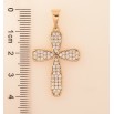 Кулон Xuping колір Позолота 18K "Хрест з кристалами" для ланцюжка до 7мм фото №2 Кулон Xuping колір Позолота 18K "Хрест з кристалами" для ланцюжка до 7мм фото №2