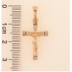 Кулон Xuping колір Позолота 18K "Хрест з Розп'яттям і кристалами" для ланцюжка до 6мм фото №2
