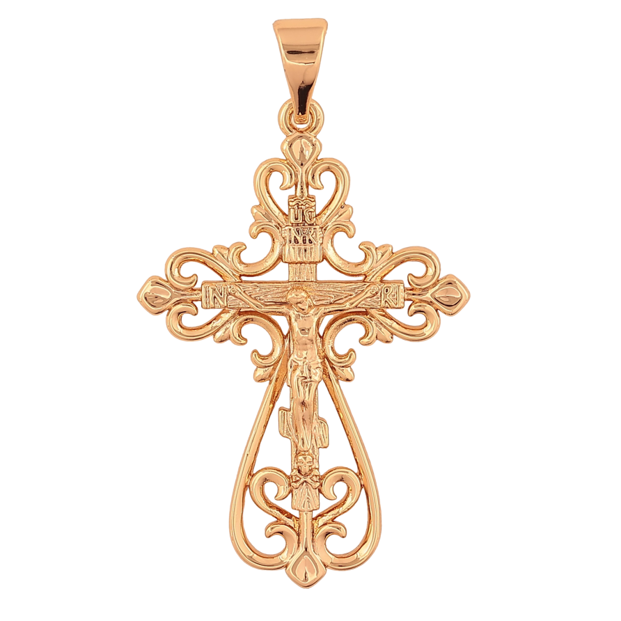 Кулон Xuping колір Позолота 18K "Хрест з Розп'яттям" для ланцюжка до 7мм фото №1 Кулон Xuping колір Позолота 18K "Хрест з Розп'яттям" для ланцюжка до 7мм фото №1