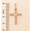 Кулон Xuping колір Позолота 18K "Хрест з кристалами" для ланцюжка до 6мм фото №2 Кулон Xuping колір Позолота 18K "Хрест з кристалами" для ланцюжка до 6мм фото №2