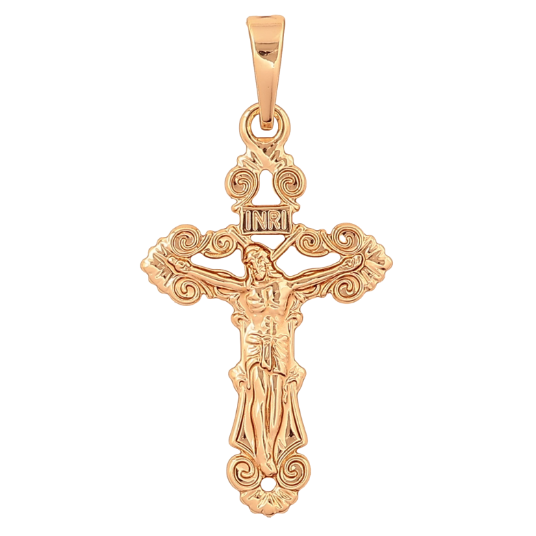 Кулон Xuping цвет Позолота 18K "Крест с Распятием" для цепочки до 6мм фото №1 Кулон Xuping цвет Позолота 18K "Крест с Распятием" для цепочки до 6мм фото №1