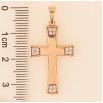 Кулон Xuping колір Позолота 18K "Хрест з кристалами" для ланцюжка до 5мм фото №2