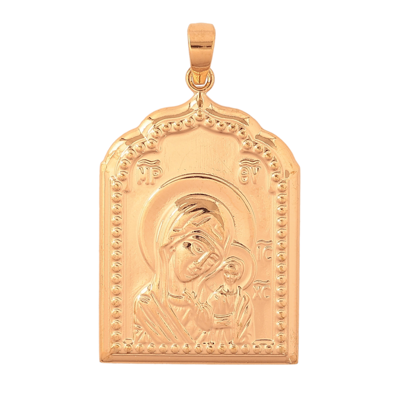 Кулон Xuping колір Позолота 18K "Ладанка Богородиця" для ланцюжка до 7мм фото №1