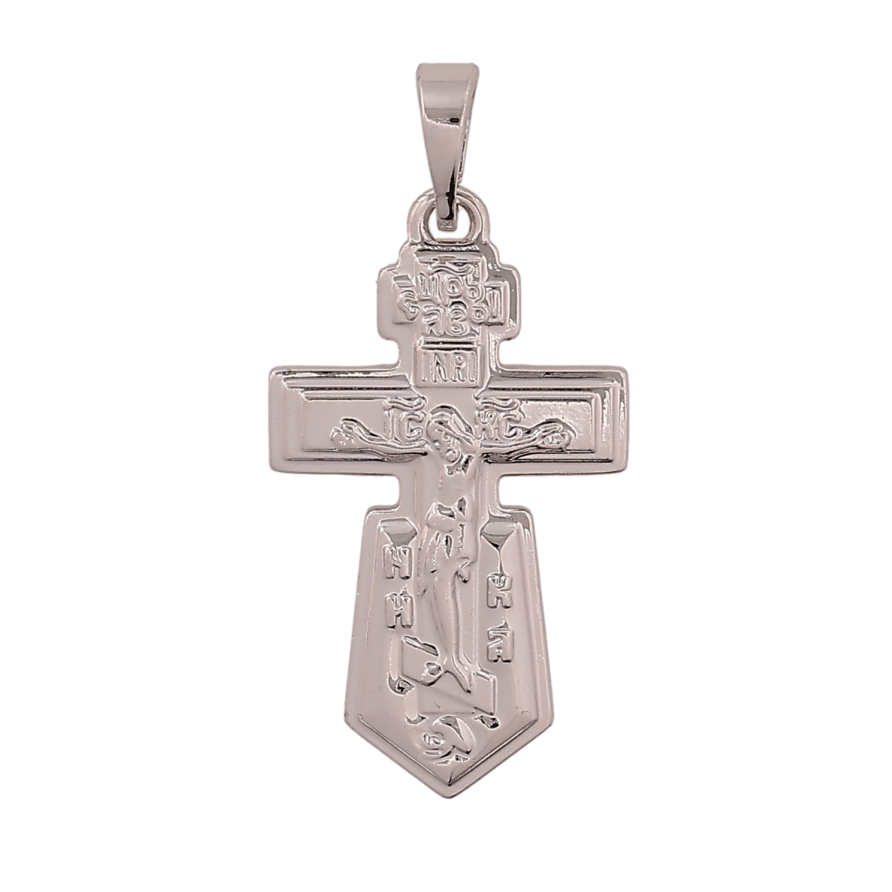 Кулон Xuping цвет Родий "Крест с Распятием" для цепочки до 5мм фото №1