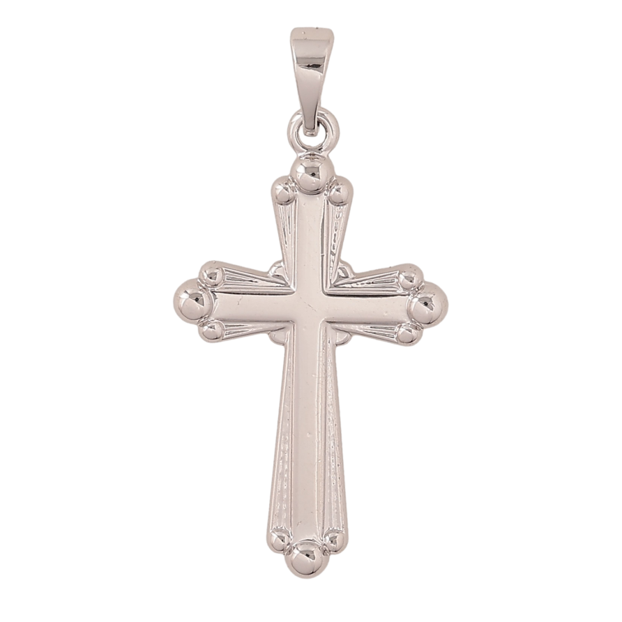 Кулон Xuping колір Родій "Хрест" для ланцюжка до 5мм фото №1