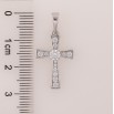 Кулон Xuping цвет Родий "Крест с кристаллами" для цепочки до 6мм фото №2
