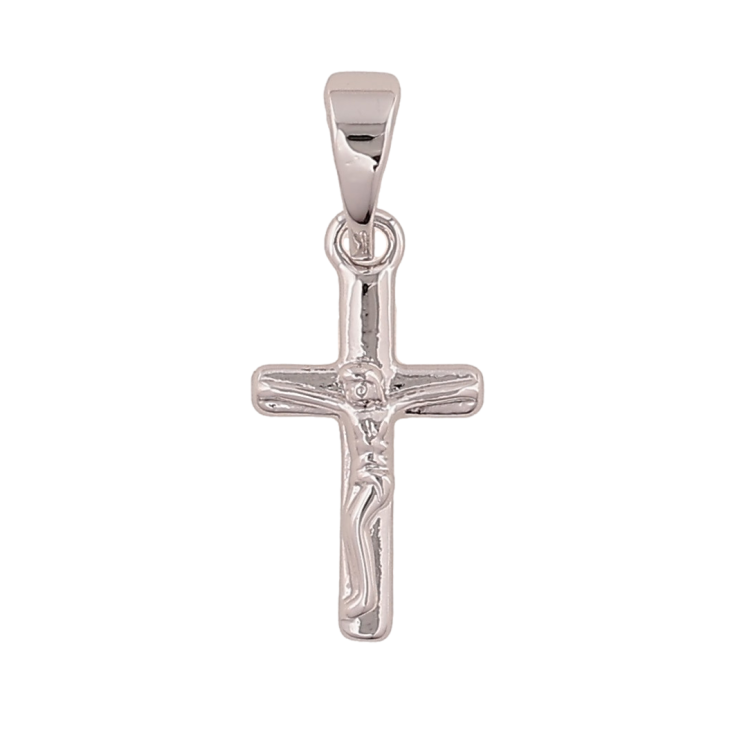 Кулон Xuping цвет Родий "Крест с Распятием" для цепочки до 5мм фото №2