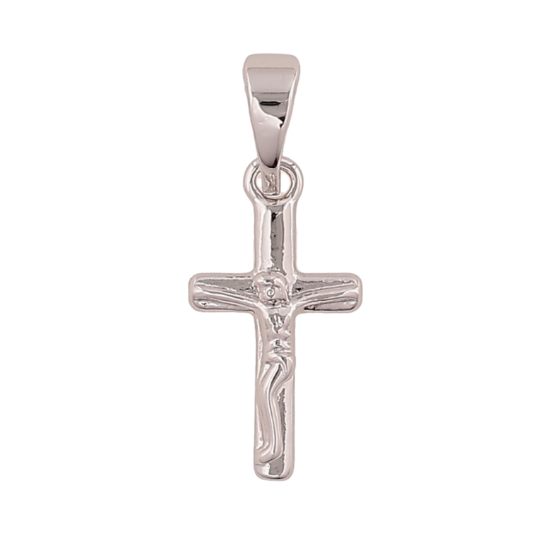 Кулон Xuping колір Родій "Хрест з Розп'яттям" для ланцюжка до 5мм фото №1