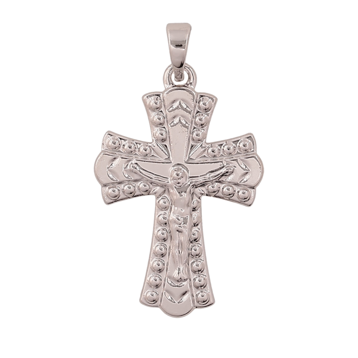 Кулон Xuping цвет Родий "Крест с Распятием" для цепочки до 5мм фото №25