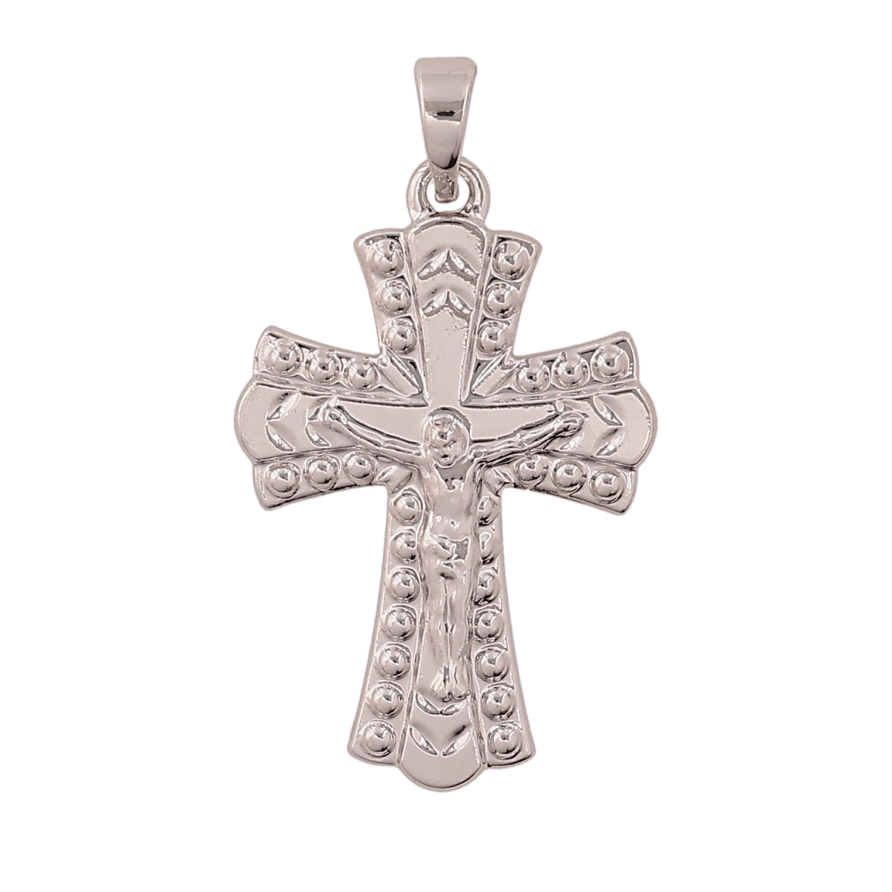 Кулон Xuping цвет Родий "Крест с Распятием" для цепочки до 5мм фото №1