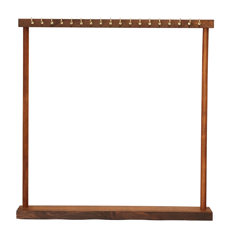 Підставка під ланцюжки браслети Дерев'яна 40х40.8х7.5см (18 металевих гачків) дивіться опис фото №1