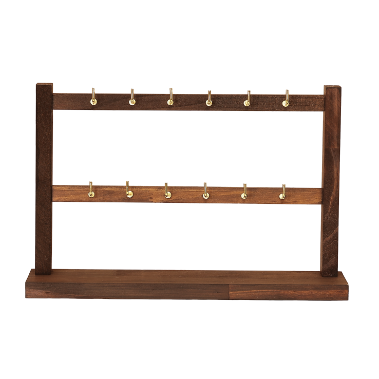 Підставка під прикраси (браслети, каблучки і ​​т.д.) Дерев'яна 30х19.5х8.3см (12 металевих гачка) дивіться опис фото №16