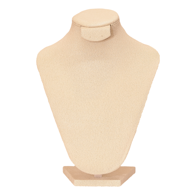 Підставка шия під кольє, ланцюжки, сережки молочна ВШ - 22х17см фото №1