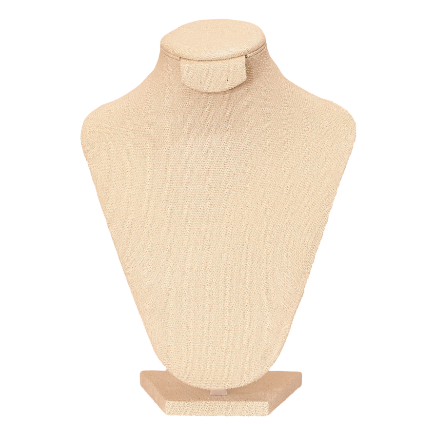 Підставка шия під кольє, ланцюжки, сережки молочна ВШ - 22х17см фото №1