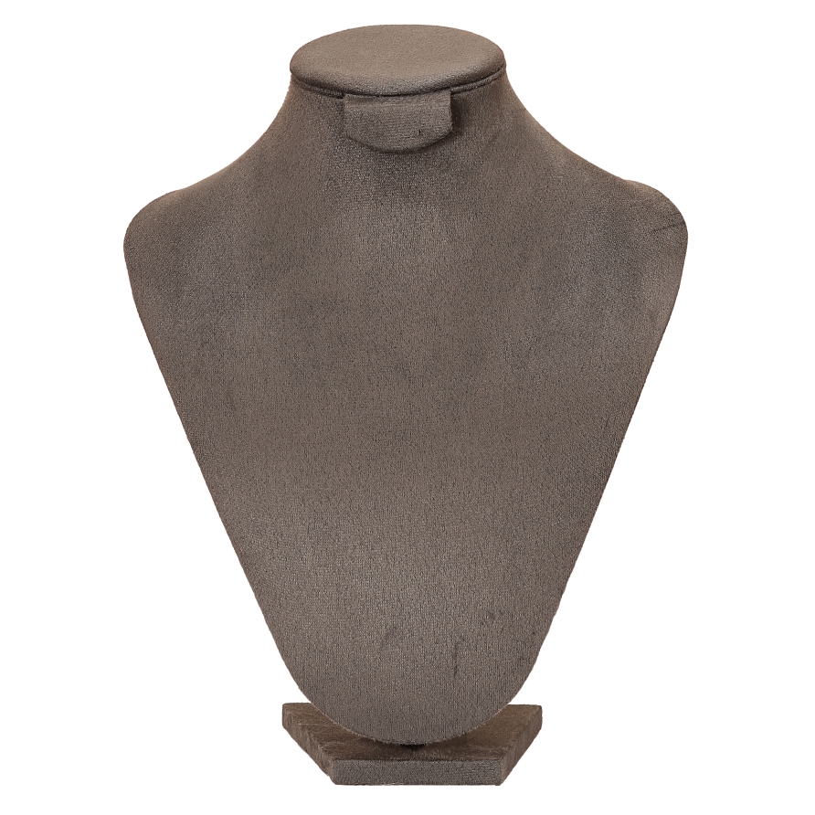 Підставка шия під кольє, ланцюжки, сережки сіра ВШ - 26х21см фото №1