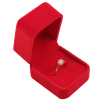 Подарункова коробка оксамитова червона Під каблучку Розмір 5х6см h= 4см фото №3