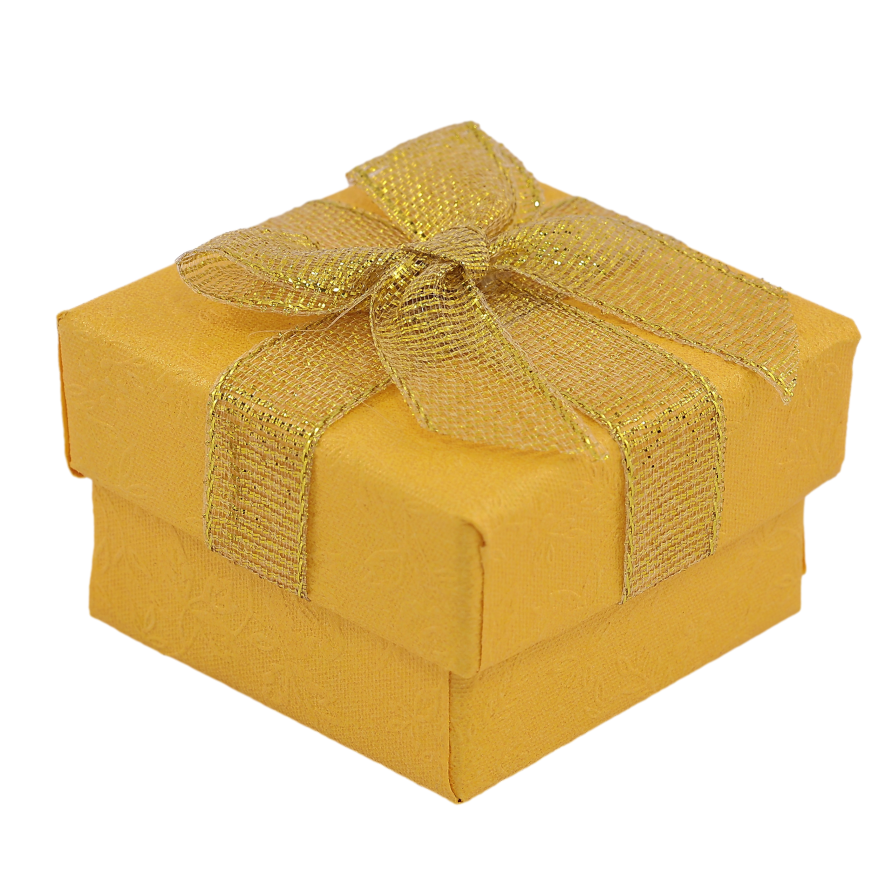 Подарункова коробка з бантом Під каблучку, сережки Розмір 5х5см, h= 3смh= 4см фото №1