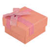 Подарункова коробка з бантом рожева Під каблучку Розмір 5х5см, h=3см фото №2
