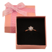Подарункова коробка з бантом рожева Під каблучку Розмір 5х5см, h=3см фото №4