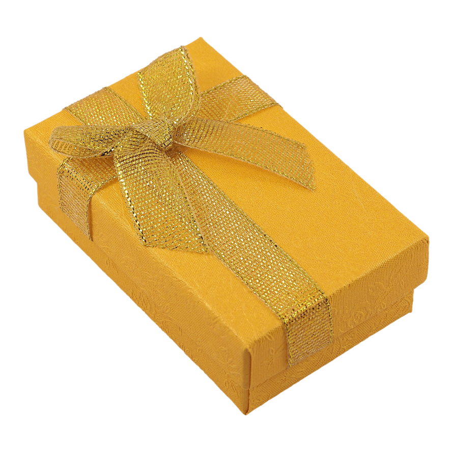 Подарочная коробка с бантом желтая Универсальная (Кольцо, Кулон, Серьги) Размер 5х8см, h= 2.5см фото №1 Подарочная коробка с бантом желтая Универсальная (Кольцо, Кулон, Серьги) Размер 5х8см, h= 2.5см фото №1