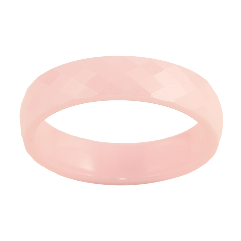 Каблучка Xuping Кераміка "Рожева кераміка" шир. 5мм фото №1 Каблучка Xuping Кераміка "Рожева кераміка" шир. 5мм фото №1