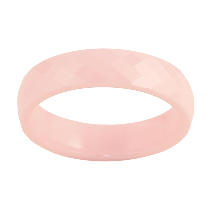 Каблучка Xuping Кераміка "Рожева кераміка" шир. 5мм фото №1 Каблучка Xuping Кераміка "Рожева кераміка" шир. 5мм фото №1