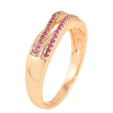 Каблучка Xuping M&L колір 18К «Доріжки малинових кристалів» фото №2