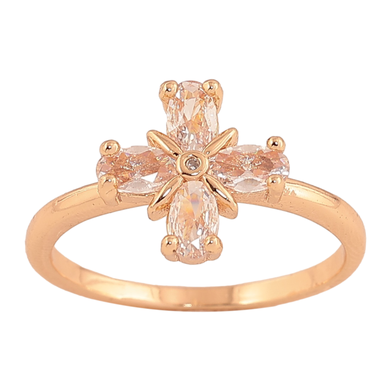 Каблучка Xuping M&L колір 18К «Кришталева квітка» фото №3 Каблучка Xuping M&L колір 18К «Кришталева квітка» фото №3