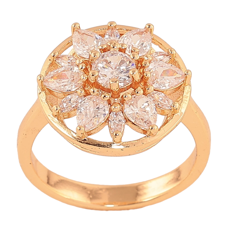 Кольцо Xuping M&L цвет 18K "Кристальный цветок" фото №1 Кольцо Xuping M&L цвет 18K "Кристальный цветок" фото №1