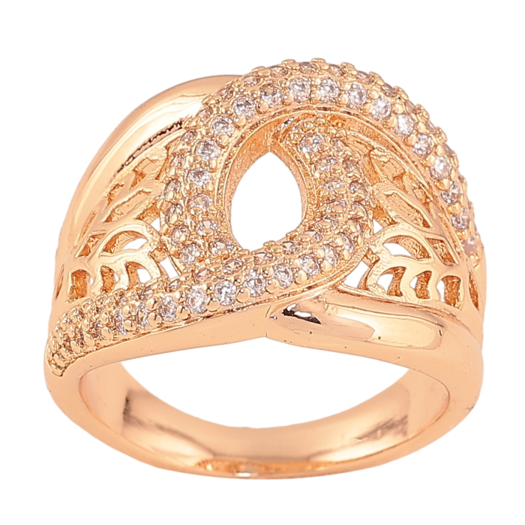 Кольцо Xuping M&L цвет 18К "Резной орнамент с кристаллами" фото №6 Кольцо Xuping M&L цвет 18К "Резной орнамент с кристаллами" фото №6