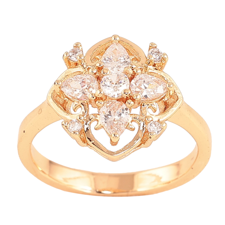 Каблучка Xuping M&L колір 18K "Розкішна квітка" фото №11