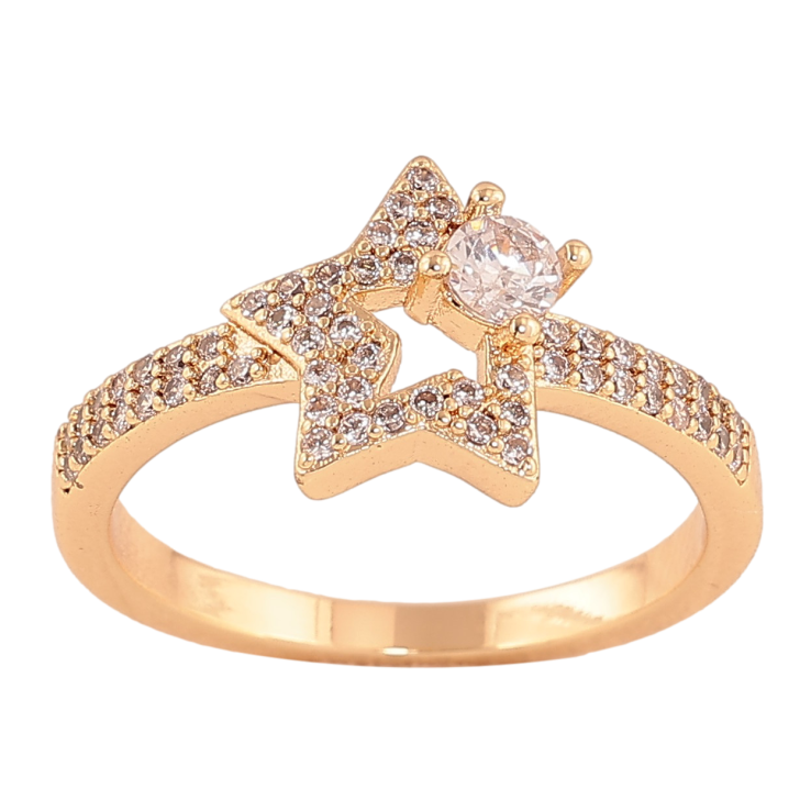 Каблучка Xuping M&L колір 18K "Зірочка з інкрустацією кристалами" фото №8