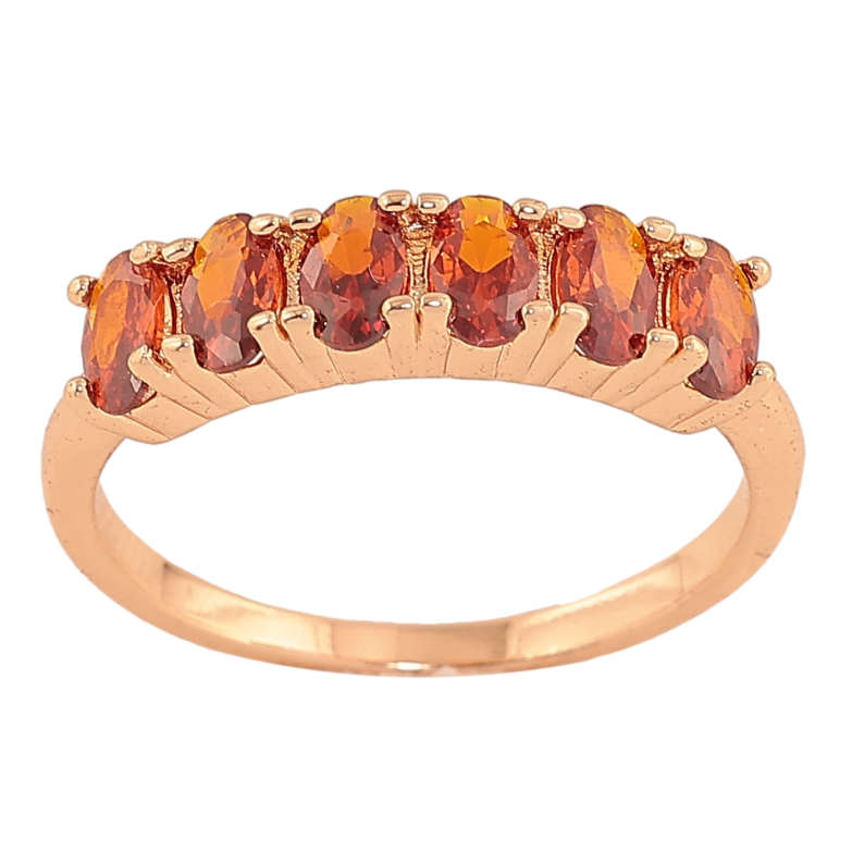Каблучка Xuping M&L колір 18К "Доріжка червоних кристалів" фото №2