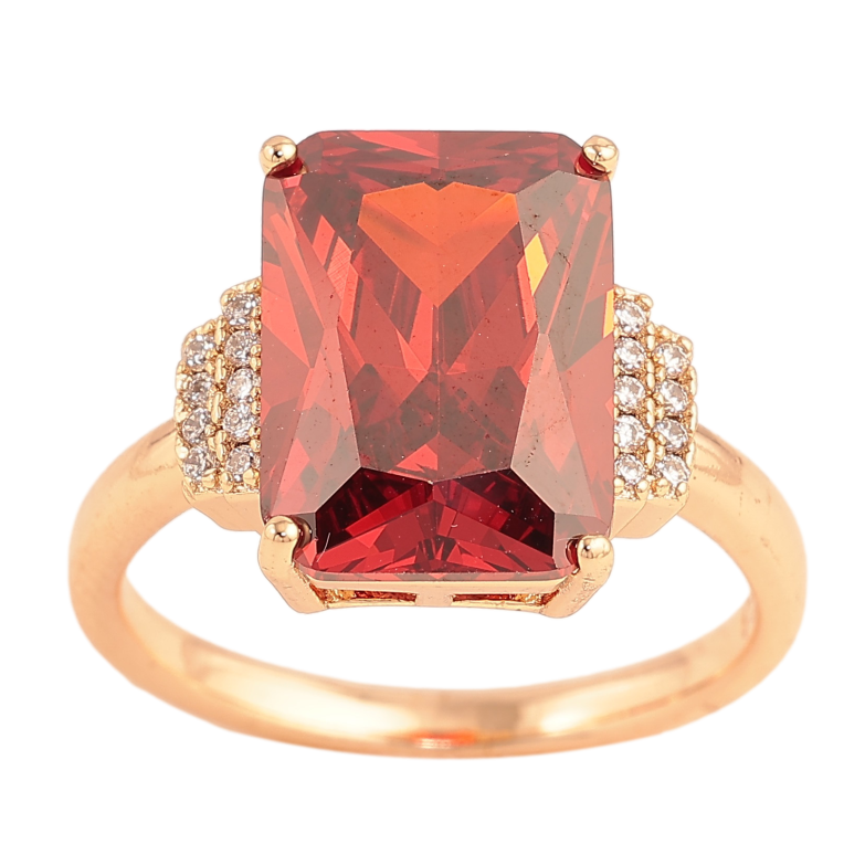 Кольцо Xuping M&L цвет 18К "Красный кристалл" фото №1 Кольцо Xuping M&L цвет 18К "Красный кристалл" фото №1