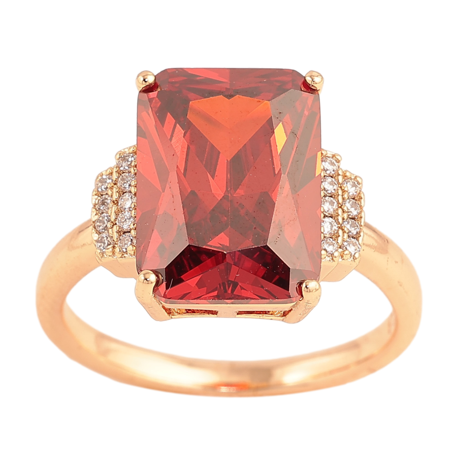 Кольцо Xuping M&L цвет 18К "Красный кристалл" фото №1 Кольцо Xuping M&L цвет 18К "Красный кристалл" фото №1