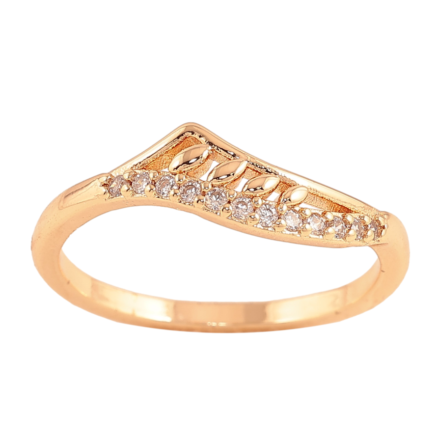 Кольцо Xuping M&L цвет 18К "Узор с кристаллами" фото №1