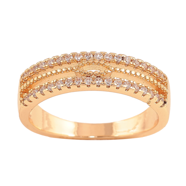 Кольцо Xuping M&L цвет 18К "Узор с кристаллами" фото №3 Кольцо Xuping M&L цвет 18К "Узор с кристаллами" фото №3