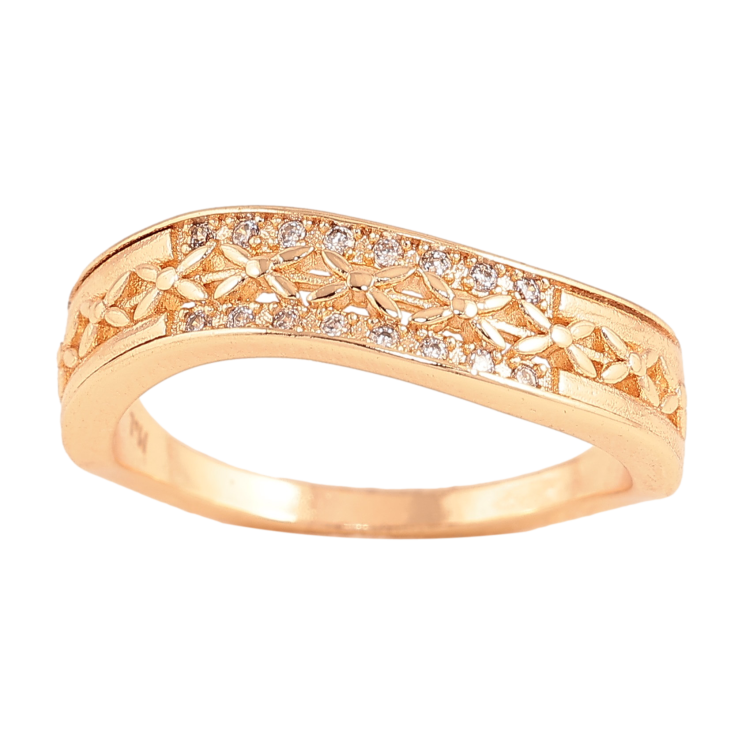 Кольцо Xuping M&L цвет 18К "Узор с кристаллами" фото №2 Кольцо Xuping M&L цвет 18К "Узор с кристаллами" фото №2