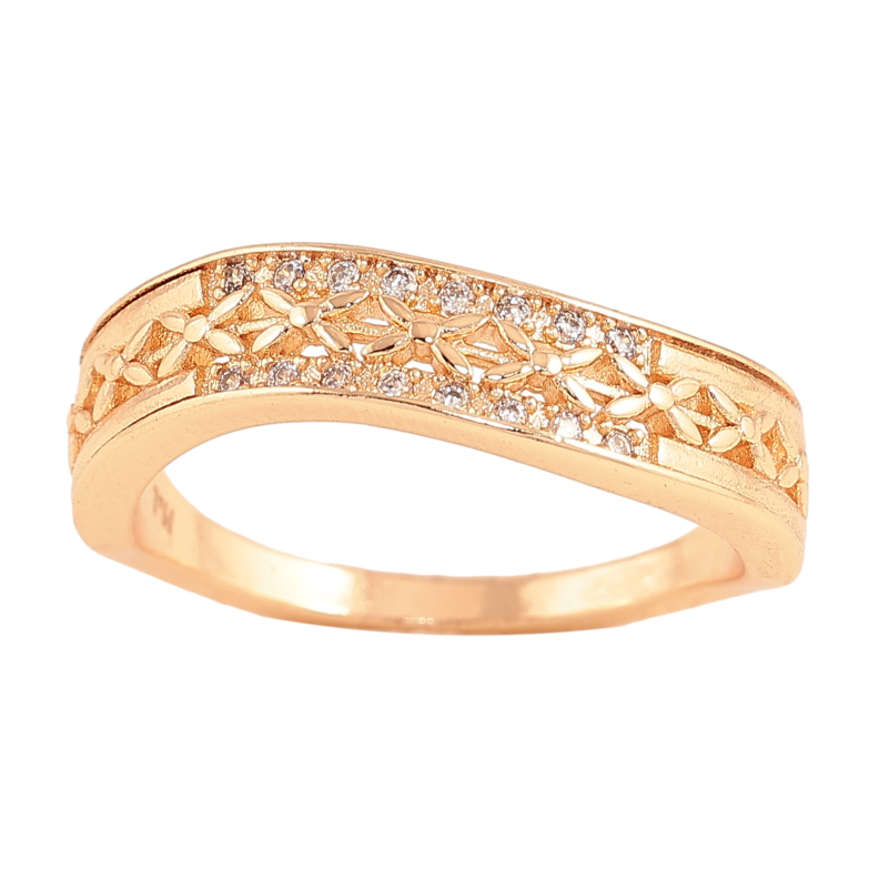 Кольцо Xuping M&L цвет 18К "Узор с кристаллами" фото №1 Кольцо Xuping M&L цвет 18К "Узор с кристаллами" фото №1