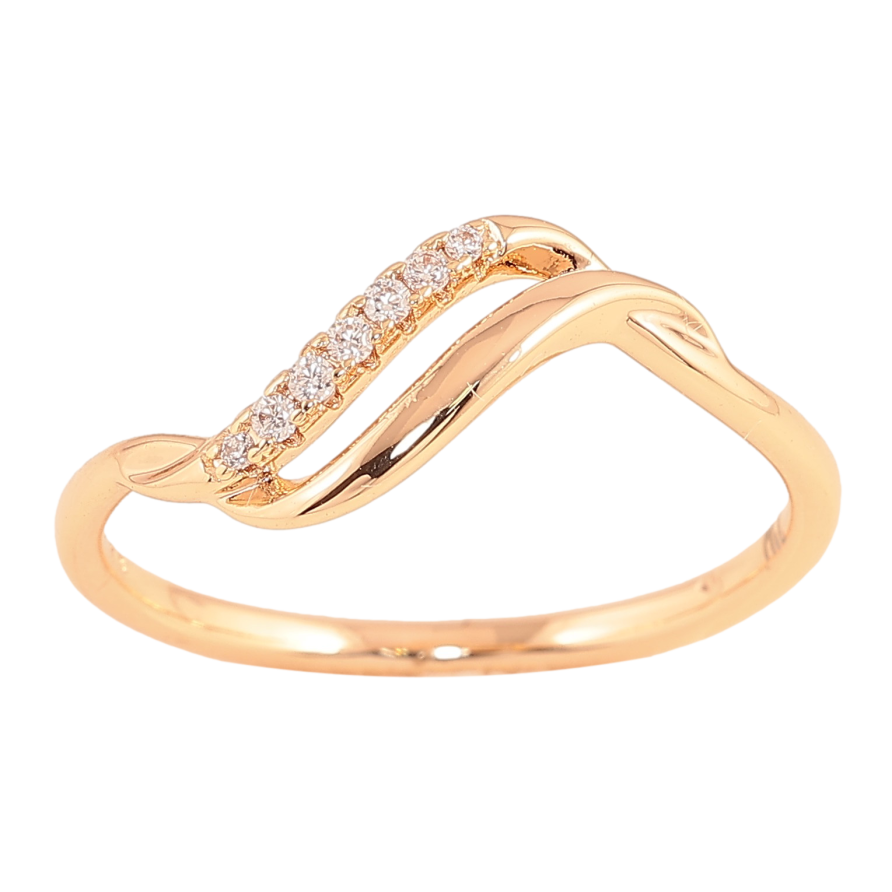 Кольцо Xuping M&L цвет 18К "Узор с кристаллами" фото №1