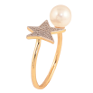 Кольцо Xuping цвет Позолота 18К + Родий "Звезда с жемчужиной" фото №2